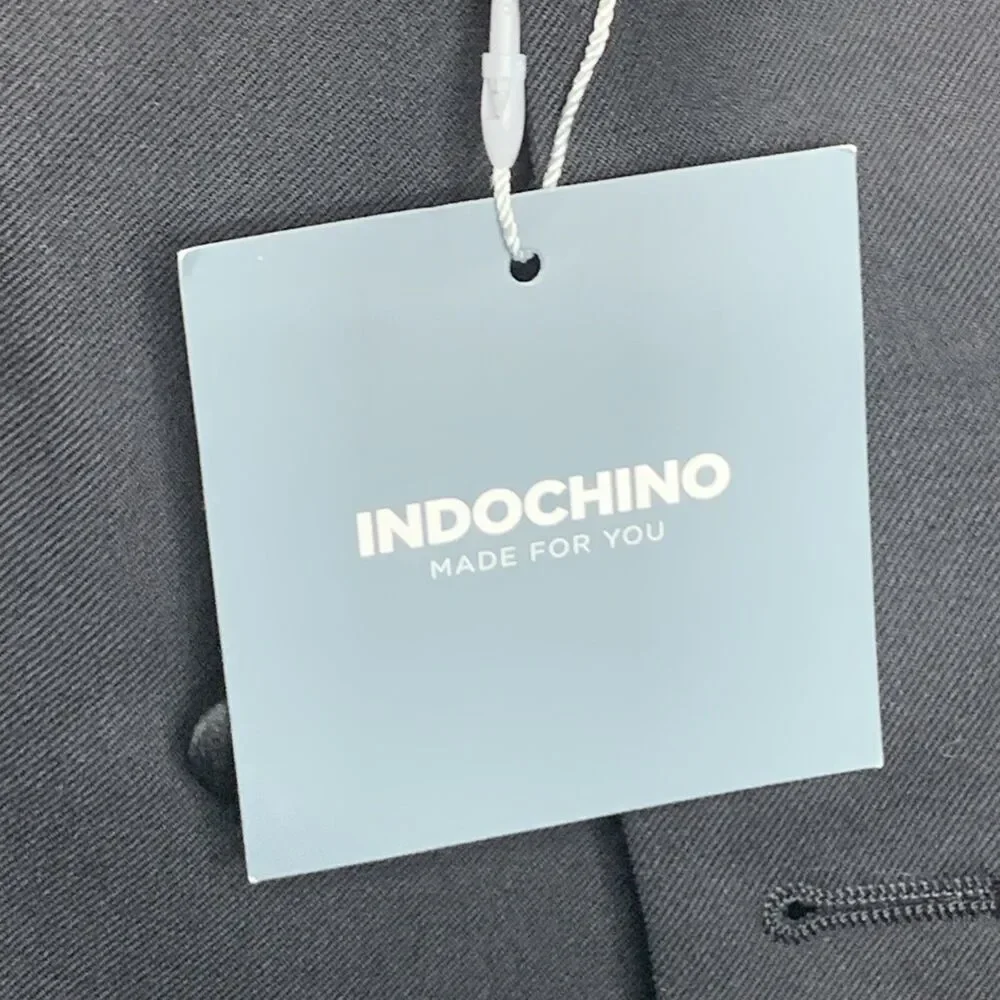Indochino Black Wool Cashmere Tuxedo Blazer Skull Lined Goth 44R Custom Fit NWT